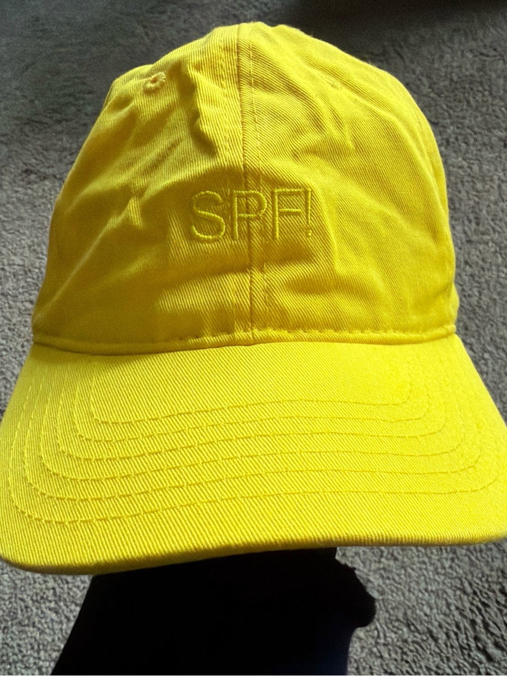 Yellow 'SPF' Embroidered Supergoop Baseball Cap